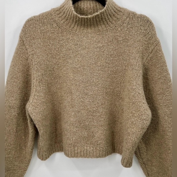 ZARA Alpaca/Wool Blend Mockneck Sweater - Picture 3 of 4